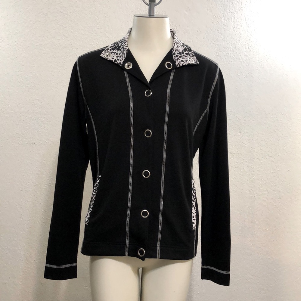 Allyson Whitmore AW Sport Black Blouse Top